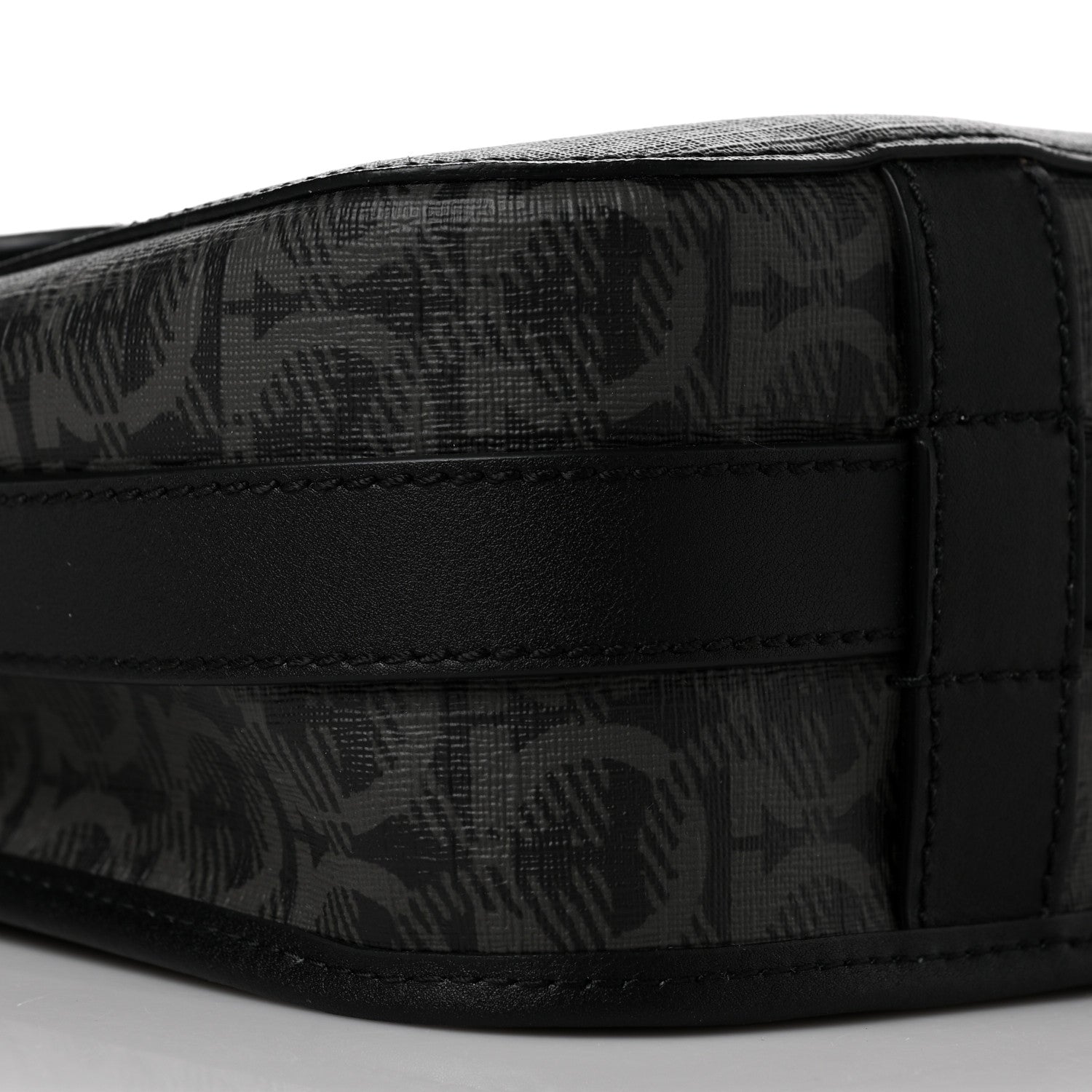Salvatore Ferragamo Calfskin Gancini Messenger Bag Black 7 of 8