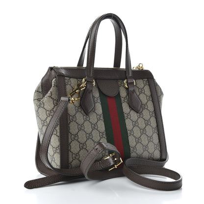 Gucci GG Supreme Monogram Small Ophidia Tote Bag Brown 3 of 10