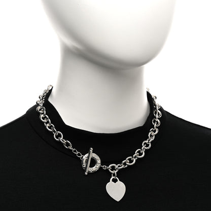 Tiffany Sterling Silver Heart Tag Toggle Necklace 2 of 5