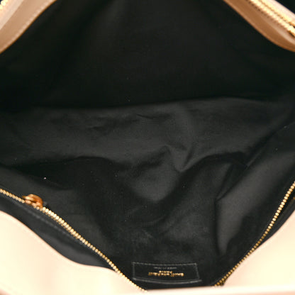 Saint Laurent Calfskin Matelasse Large Loulou Monogram Chain Satchel Dark Beige 11 of 23