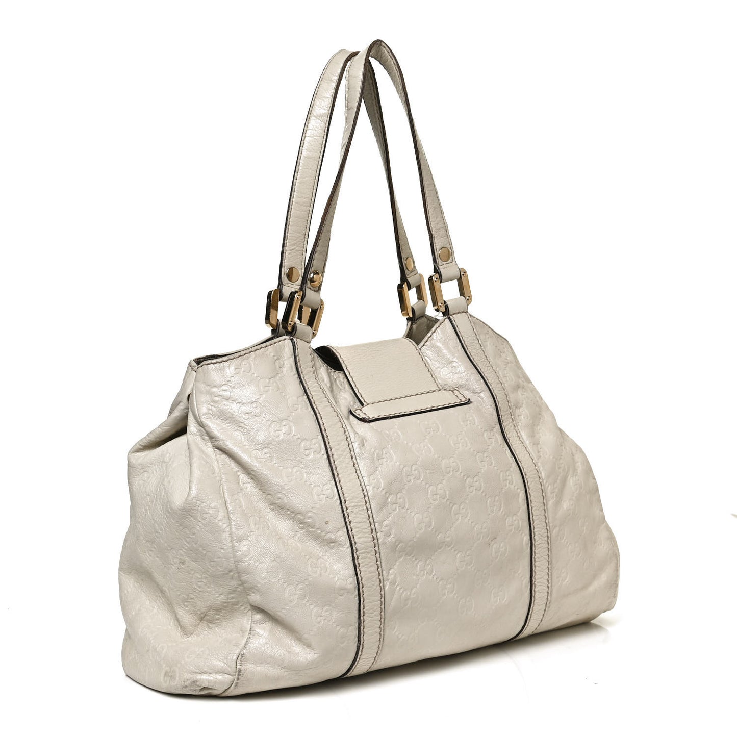 Guccissima New Ladies Web Tote Off White
