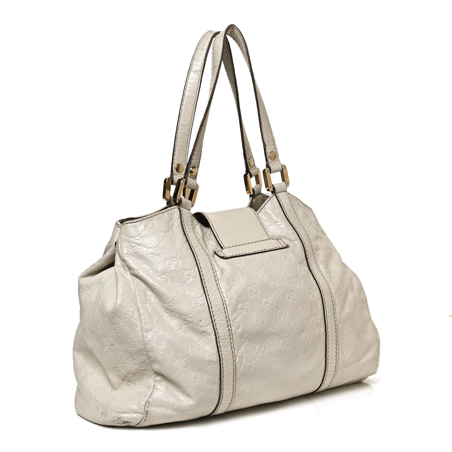 Gucci Guccissima New Ladies Web Tote Off White 3 of 11