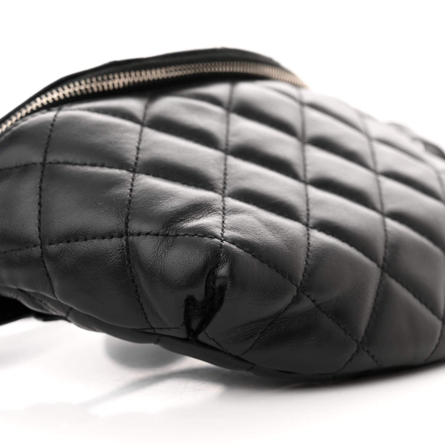 Chanel Calfskin Quilted Waist Belt Bag Black 9 of 15