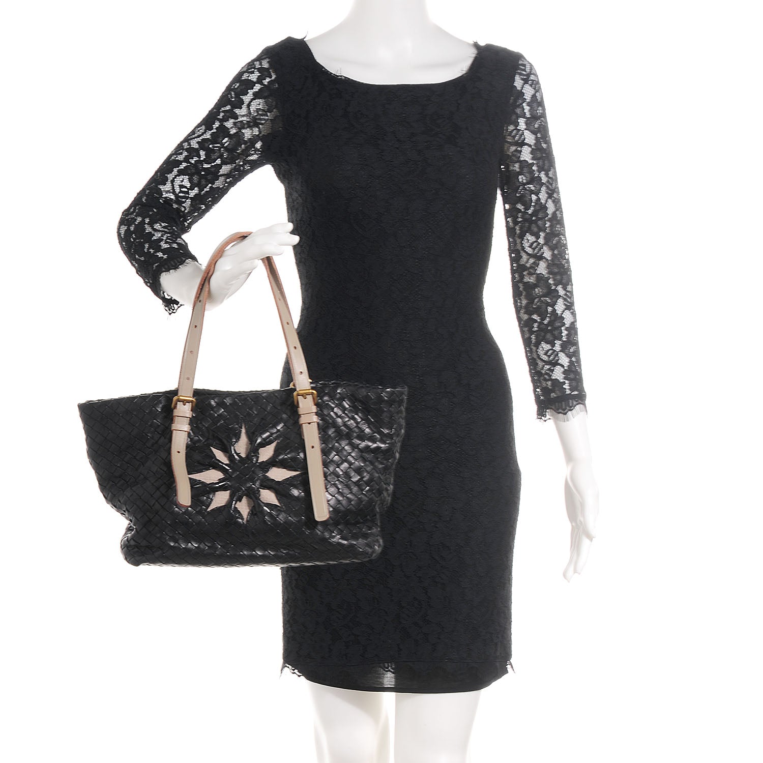 Bottega Veneta Nappa Intrecciato Marquise Flower Tote Nero Black 2 of 8