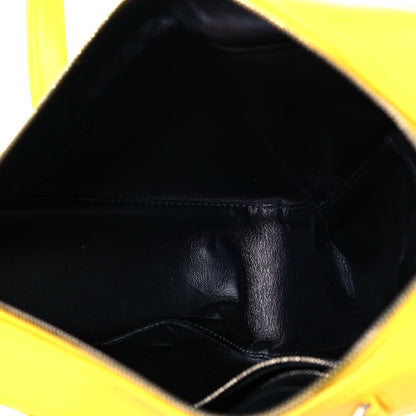 Balenciaga Shiny Day Calfskin Logo S Triangle Duffle Jaune Black 5 of 17