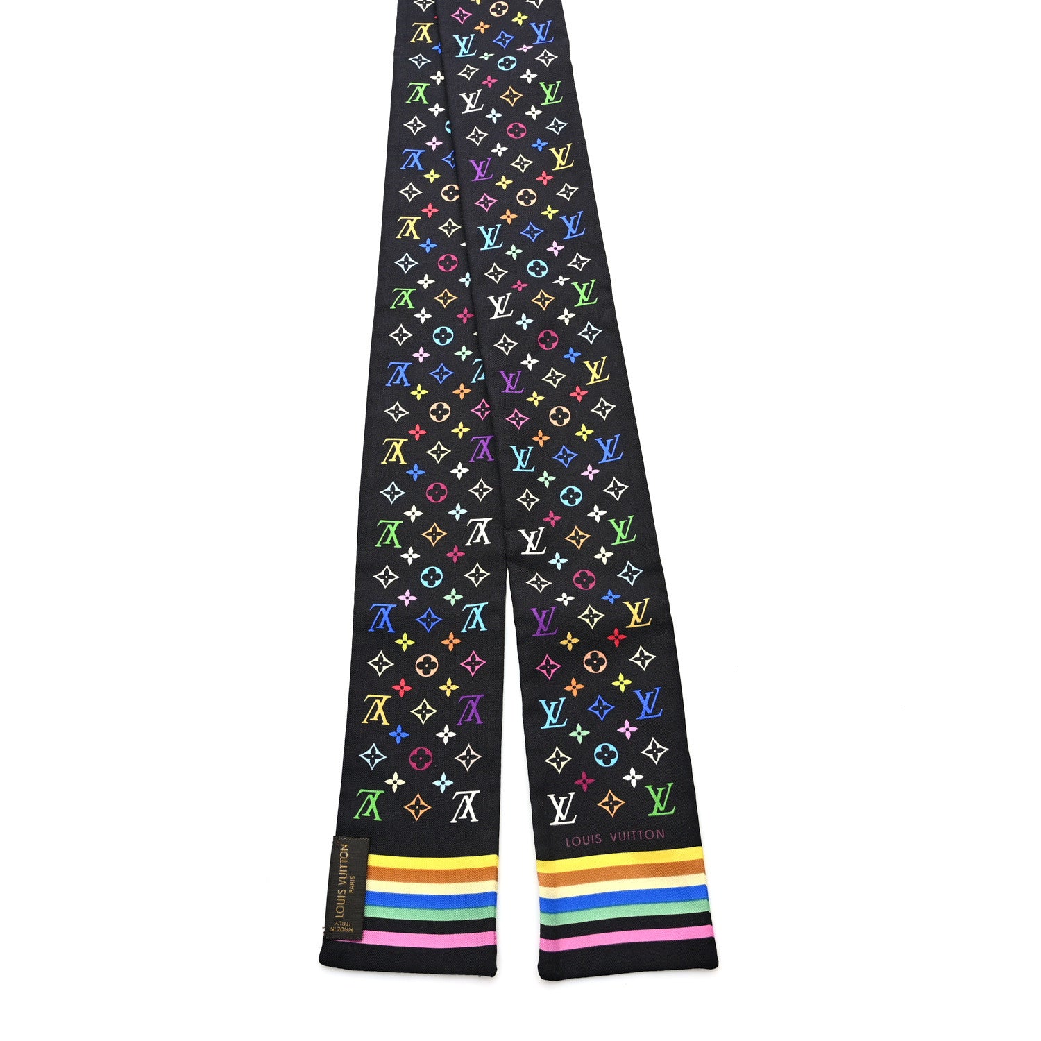 Louis Vuitton Silk Monogram Multicolor Bandeau Black 2 of 4