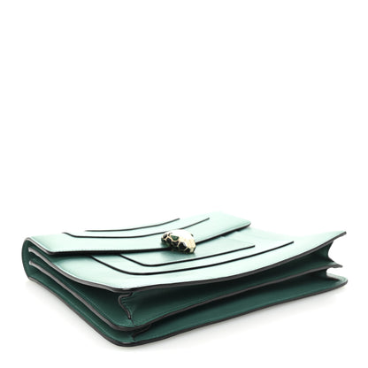 Bulgari Calfskin Serpenti Forever Medium Shoulder Bag Emerald Green 4 of 10