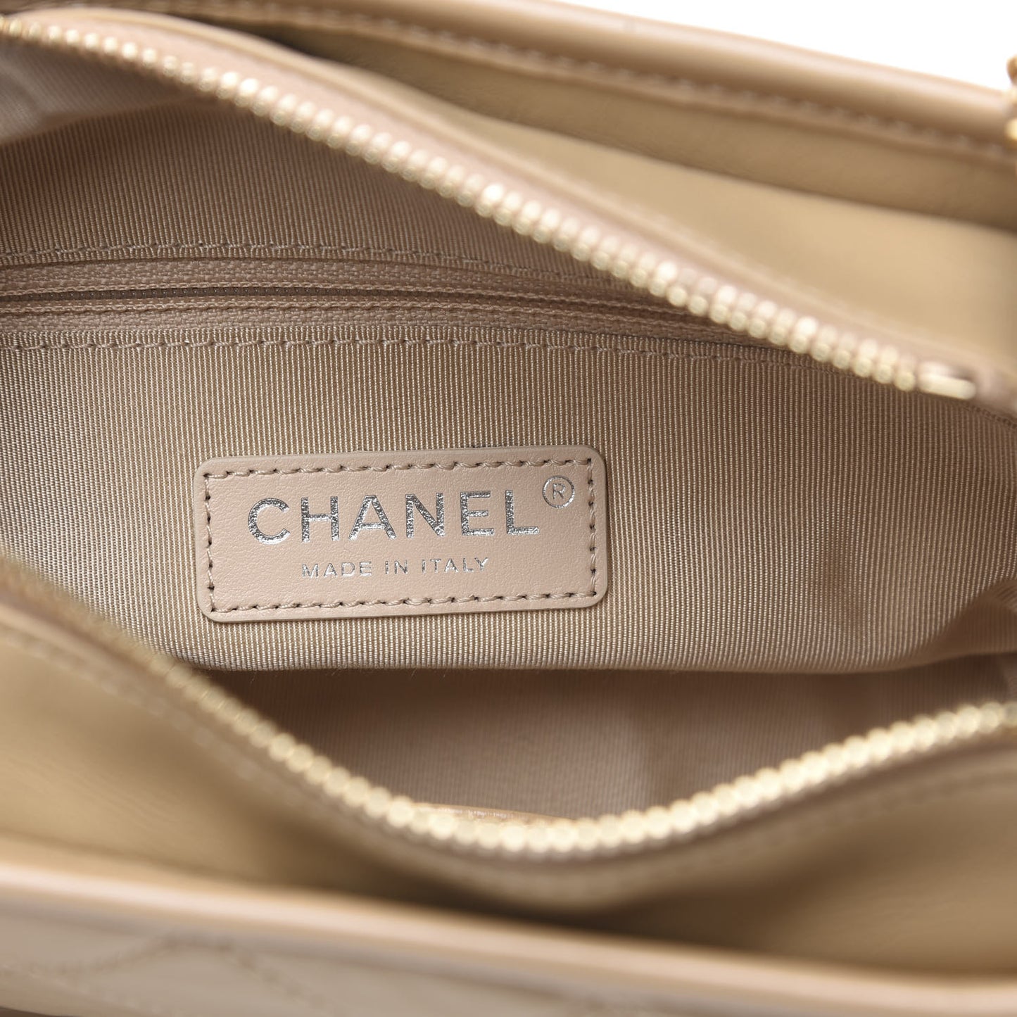 Aged Calfskin Quilted Small Gabrielle Hobo Beige