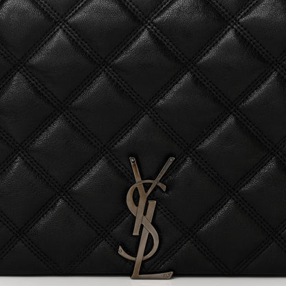 Saint Laurent Lambskin Quilted Mini Becky Chain Bag Black 6 of 8