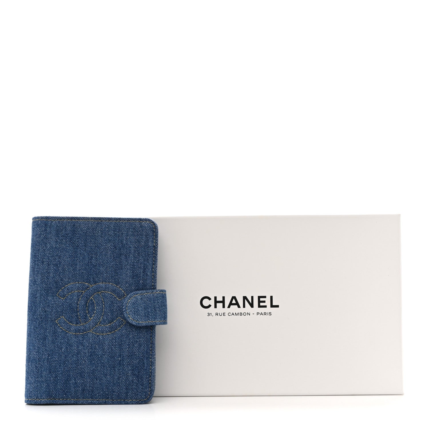 Chanel Denim Passport Holder Blue 1859253 – FASHIONPHILE