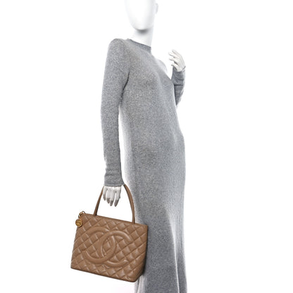 Chanel Caviar Quilted Medallion Tote Beige 2 of 11