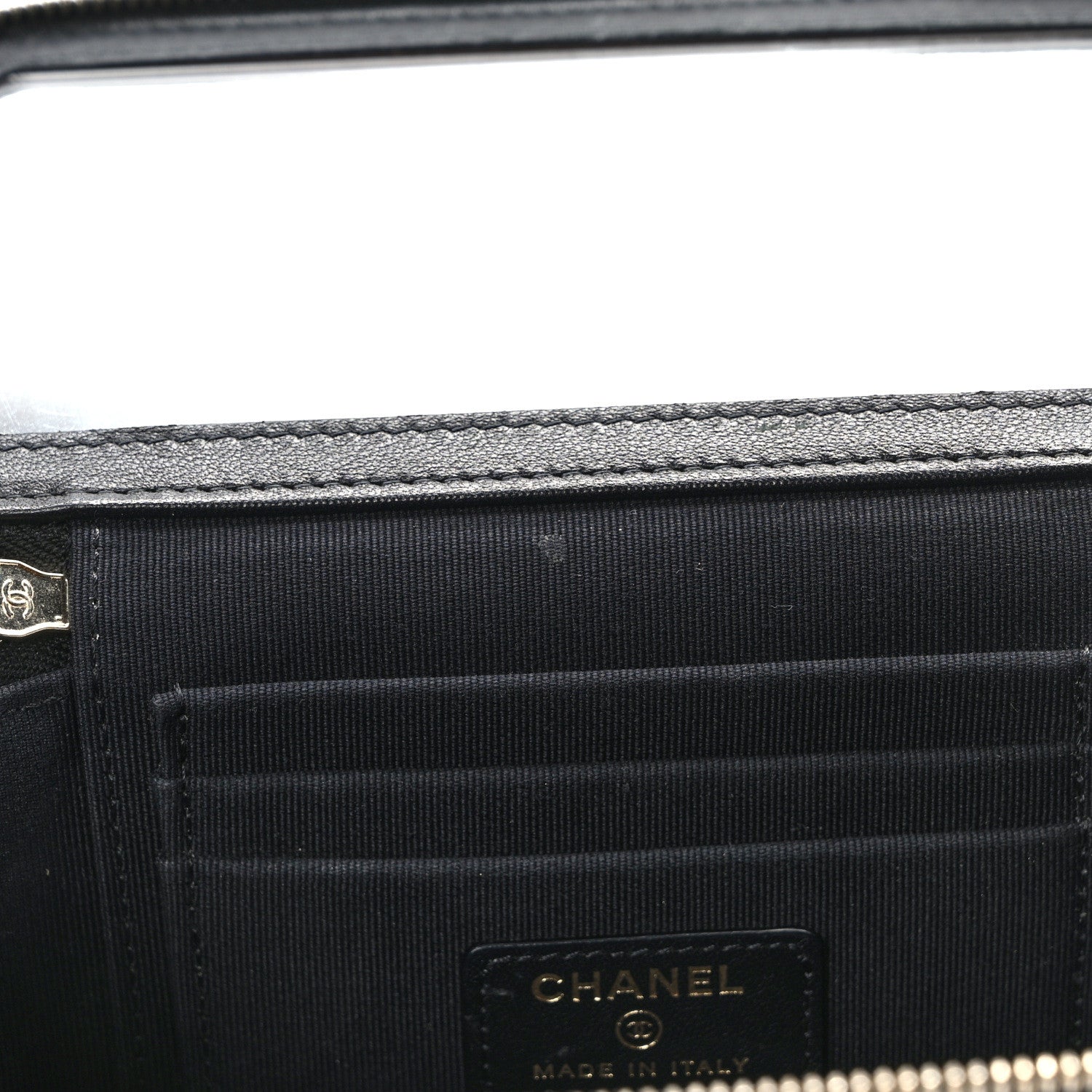 Chanel Lambskin Quilted Small Top Handle Vanity Case With Chain Black 8 of 12