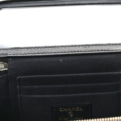 Chanel Lambskin Quilted Small Top Handle Vanity Case With Chain Black 8 of 12