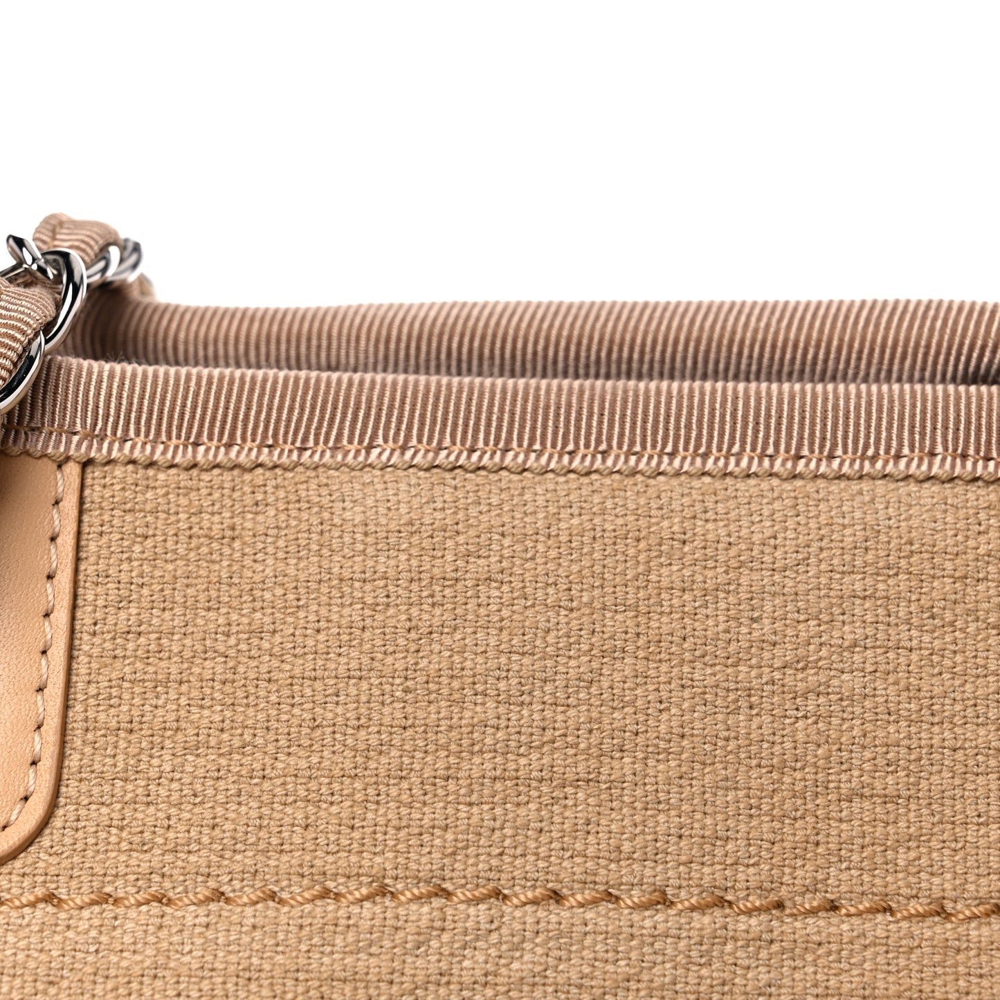 Mixed Fibers Small Deauville Tote Beige
