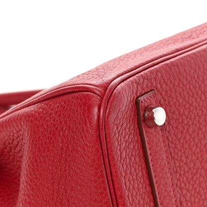 Hermes Taurillon Clemence Birkin 30 Rouge Garance 10 of 12