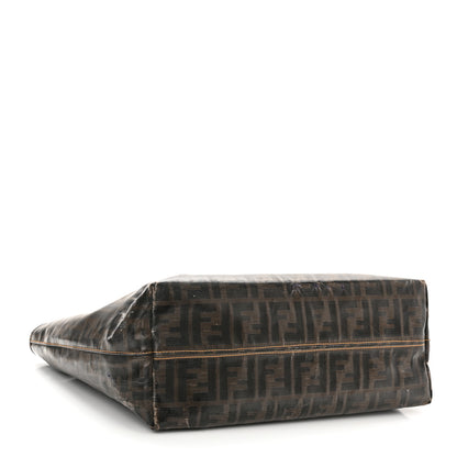 Fendi Zucca Spalmati Matrioska Small Roll Tote Tobacco Black 4 of 18