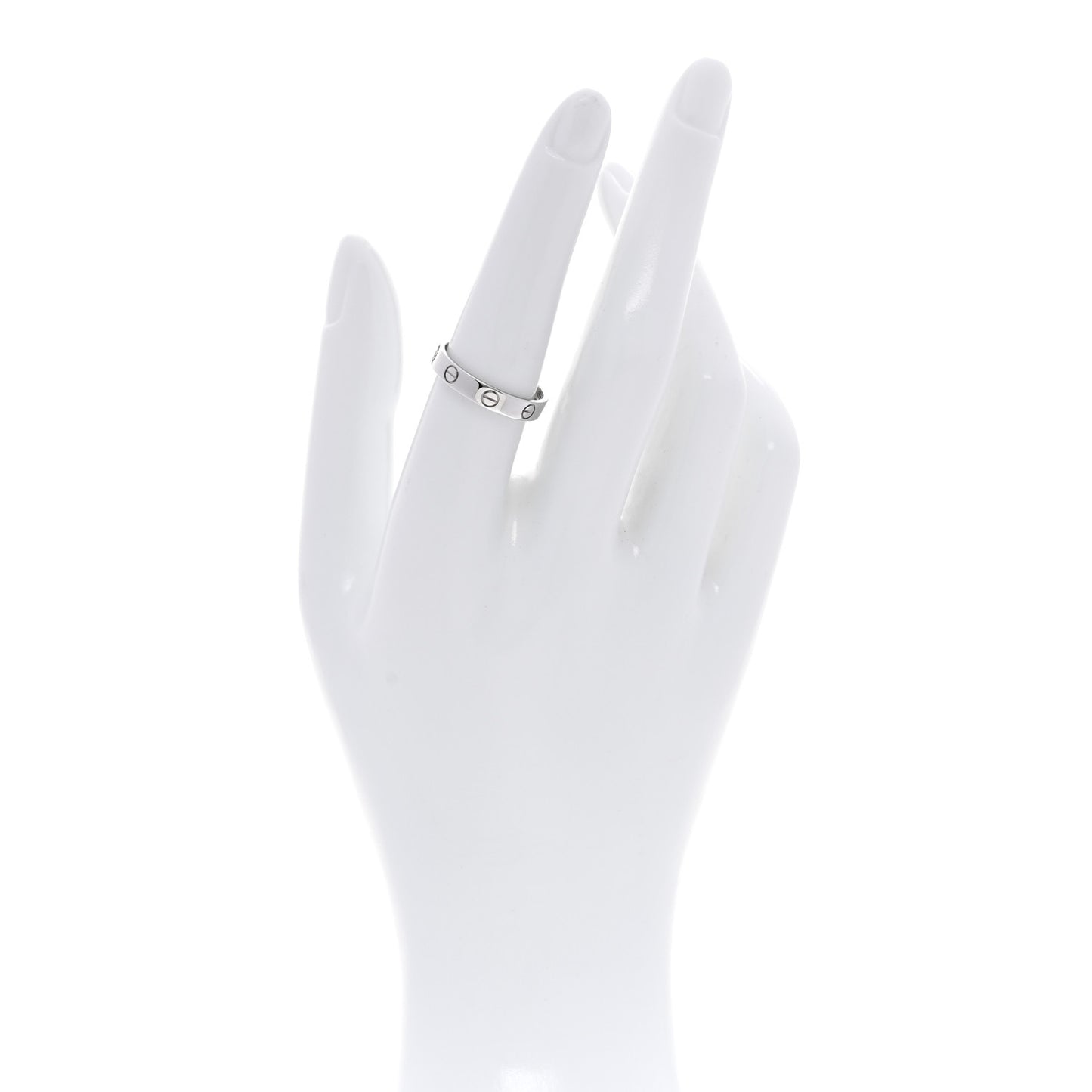 18K White Gold 3.5mm LOVE Wedding Band Ring 55 7.25