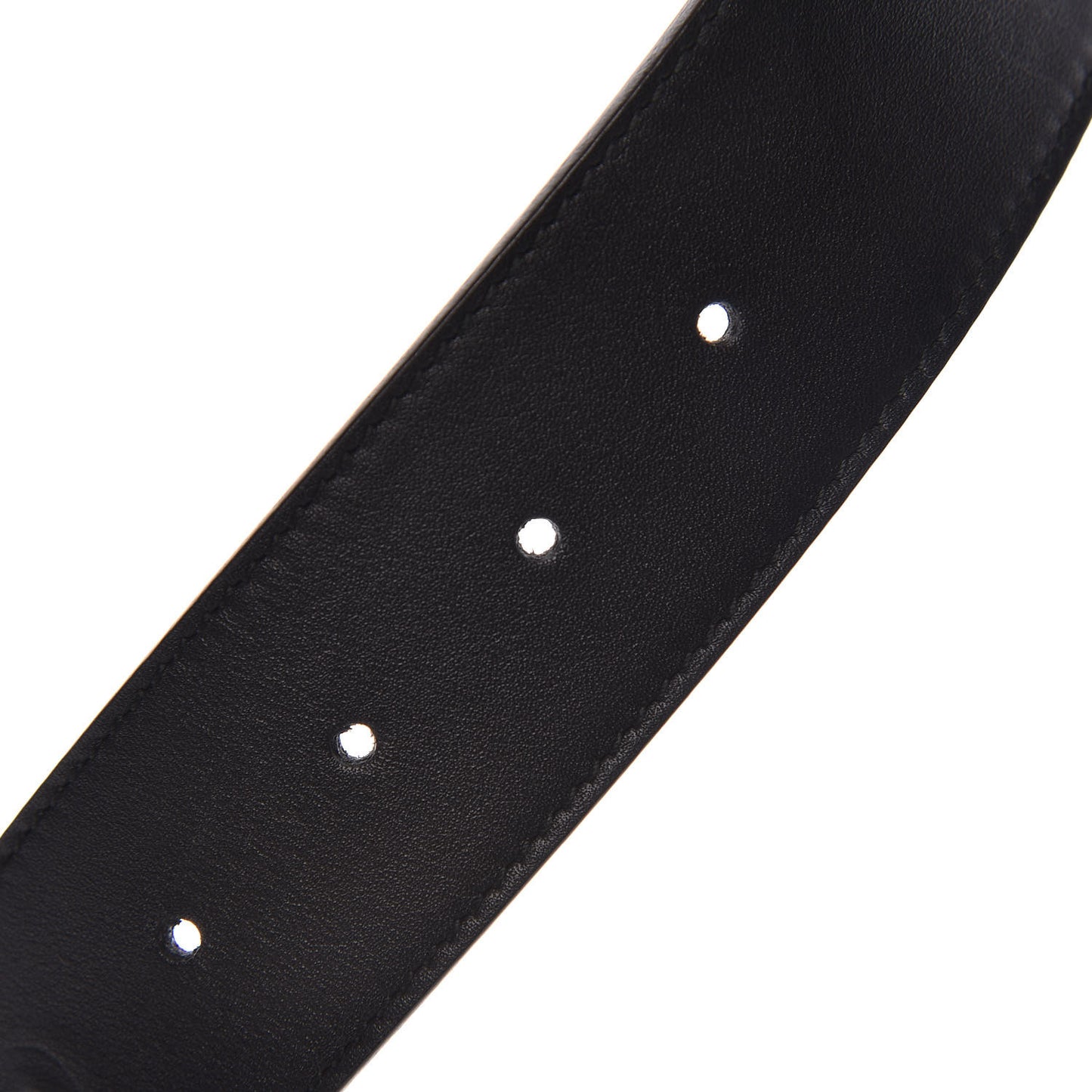 Moon Calfskin Pearl Double G 40mm Belt 110 44 Black Cream
