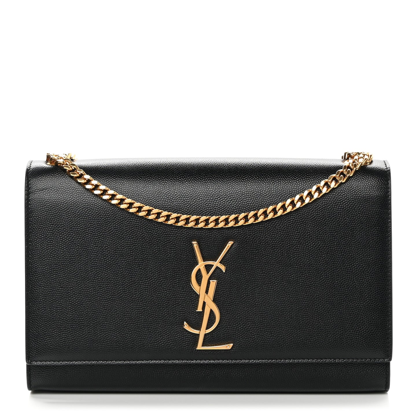 Grain De Poudre Medium Classic Monogram Kate Satchel Black