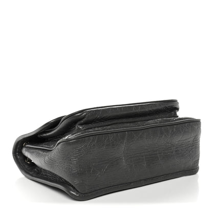 Saint Laurent Crinkled Calfskin Matelasse Monogram Baby Niki Chain Satchel Storm 4 of 13