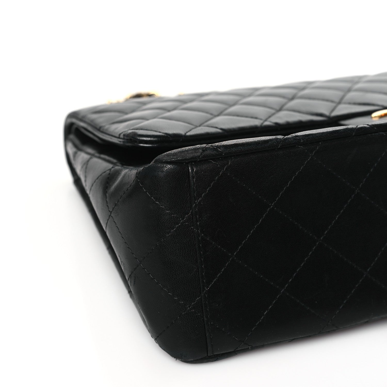 Chanel Lambskin Quilted Maxi Double Flap Black 9 of 10