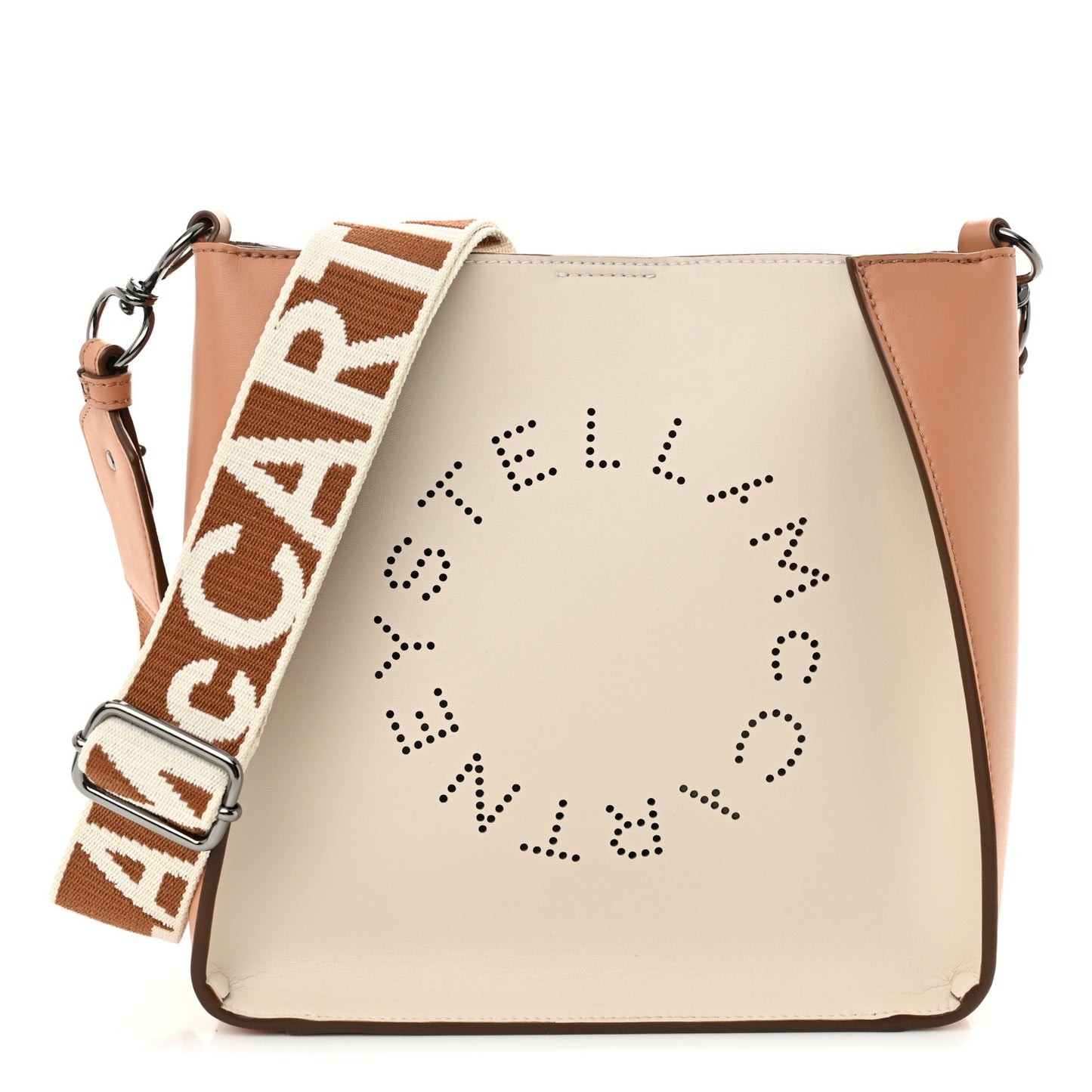 Eco Alter Nappa Perforated Logo Mini Crossbody Beige