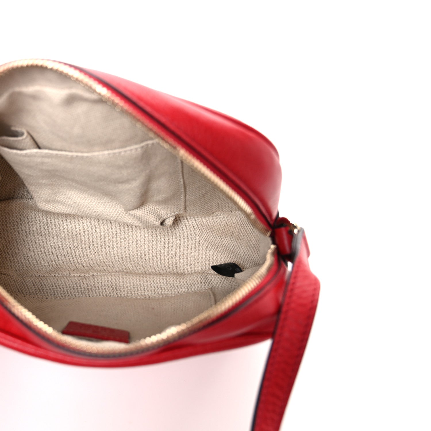 Gucci Pebbled Calfskin Small Soho Disco Bag Tabasco Red 5 of 10