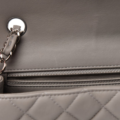 Chanel Lambskin Quilted Mini Rectangular Flap Grey 8 of 12