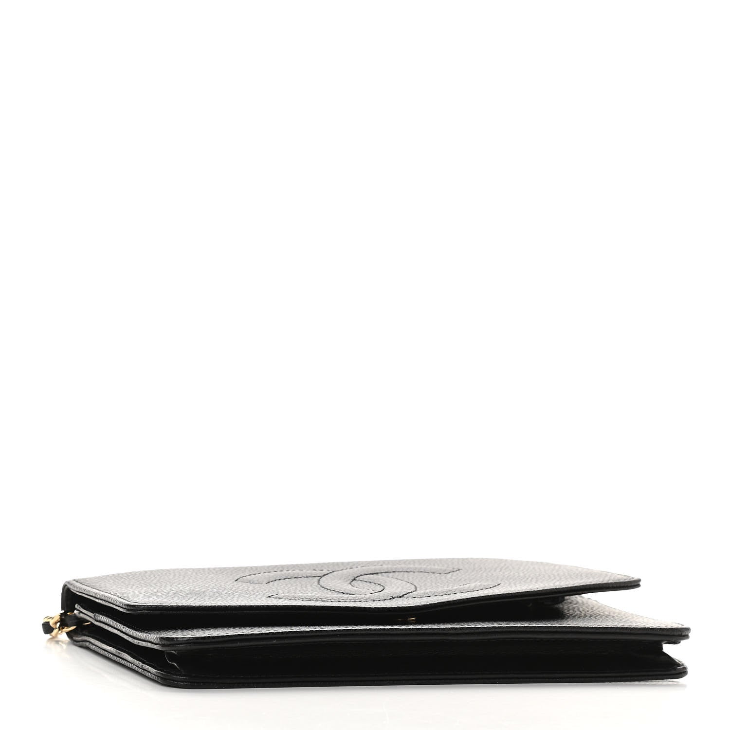 Chanel Caviar Timeless CC Wallet On Chain WOC Black 4 of 11