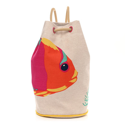 Hermes Toile H Canvas Under The Waves Drawstring Duffle Bag 1 of 11