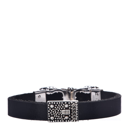 Gucci Sterling Silver Calfskin Tiger Head Bracelet 5 of 5