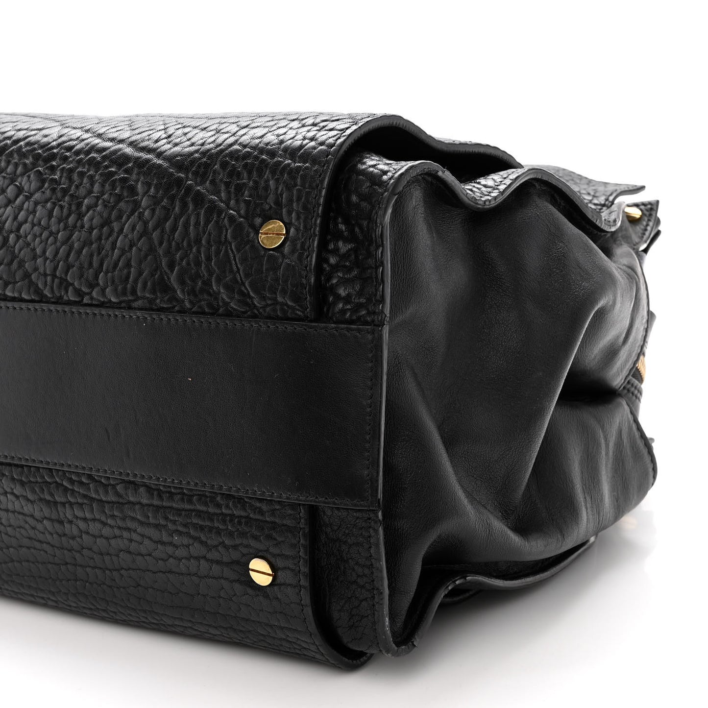 Pebbled Calfskin Dree Shoulder Bag Black
