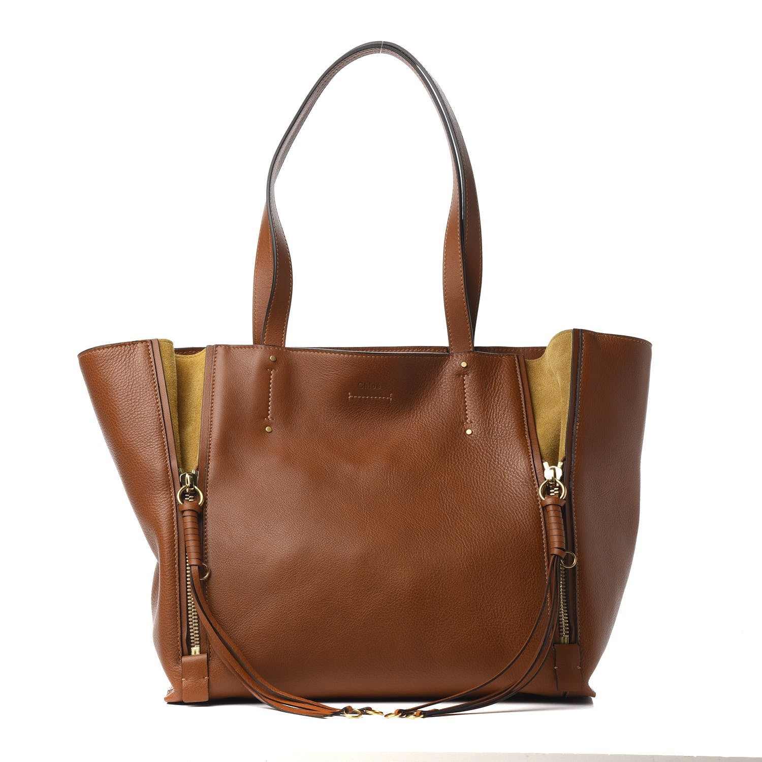 Chloe Smooth Calfskin Medium Milo Shopping Tote Caramel 1 of 9