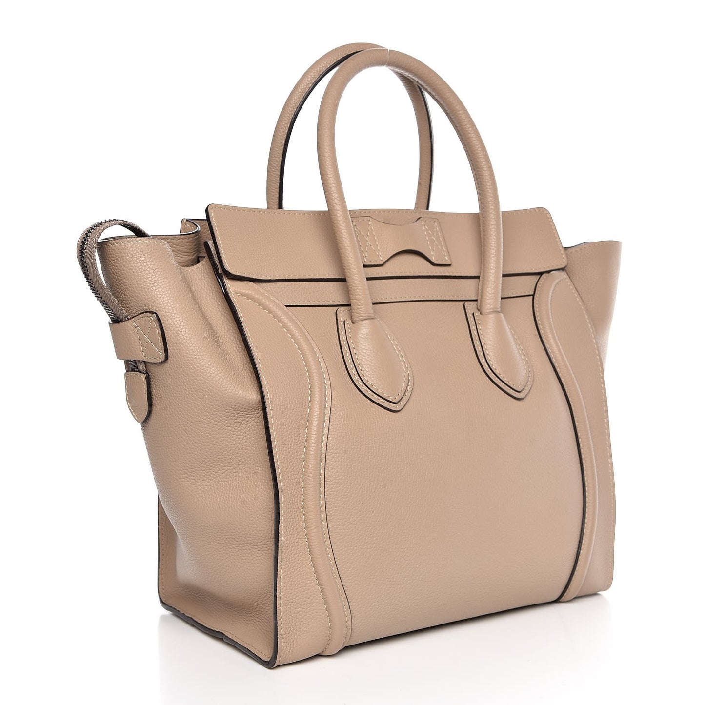 Drummed Calfskin Mini Luggage Dune