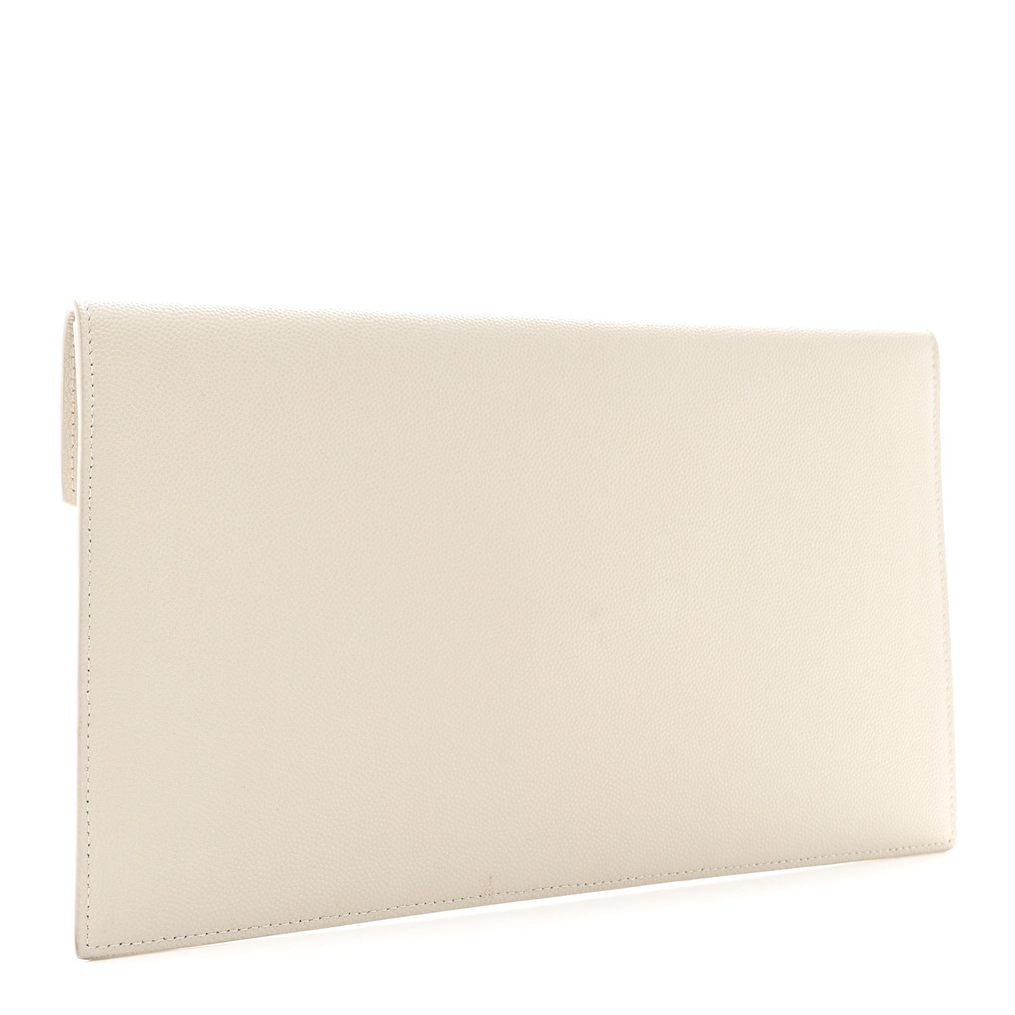 Smooth Shiny Calfskin Uptown Pouch Crema Soft