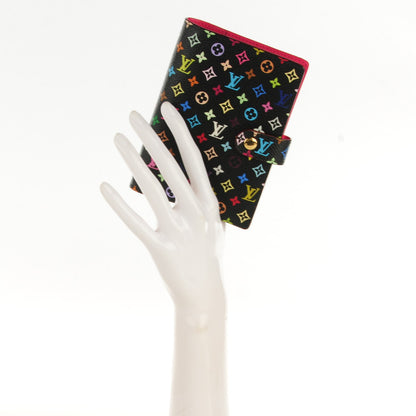 Louis Vuitton Monogram Multicolor Small Ring Agenda Cover Black Grenade 2 of 7