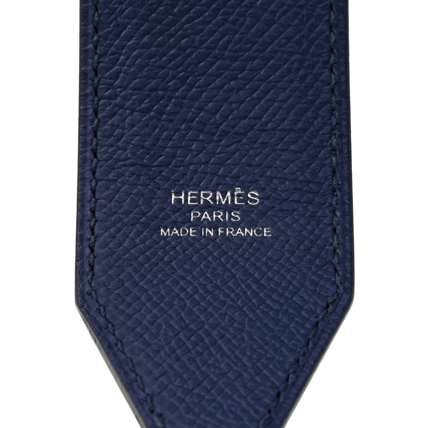 Hermes Epsom 40mm Tressage Shoulder Strap Bleu Brighton Capucine Bleu Saphir 4 of 6