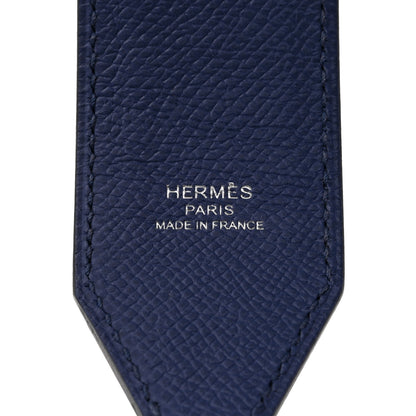 Hermes Epsom 40mm Tressage Shoulder Strap Bleu Brighton Capucine Bleu Saphir 4 of 6