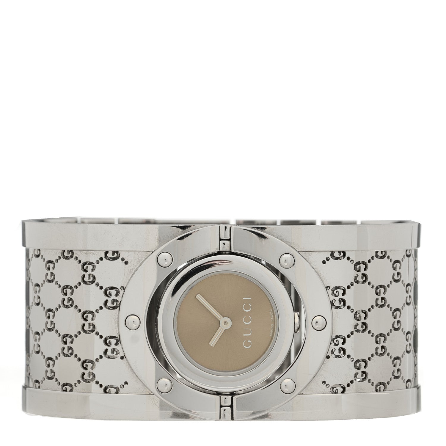 Gucci Stainless Steel 33mm Twirl Quartz Watch Brown 2 of 5
