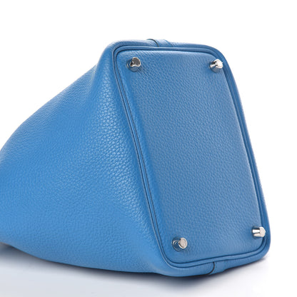 Hermes Taurillon Clemence Picotin Lock 18 PM Bleu Zanzibar 9 of 12