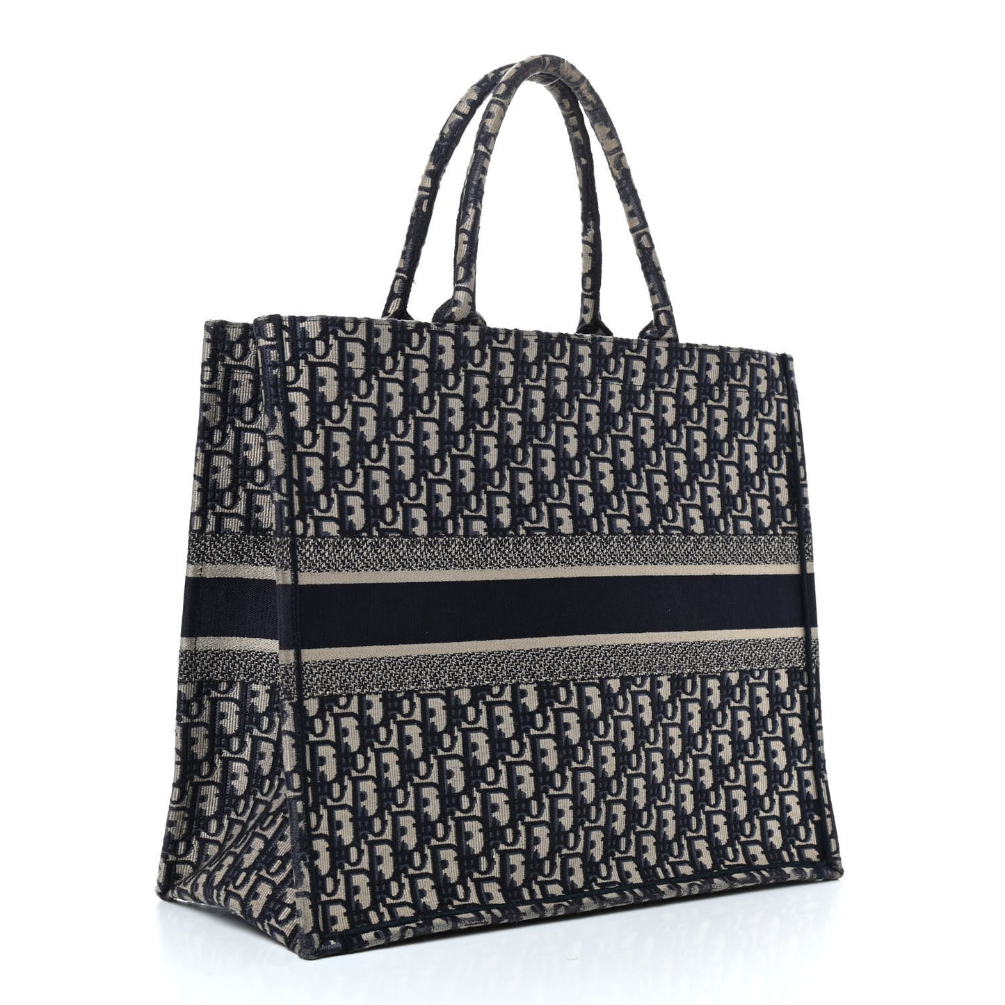 Oblique Book Tote Blue Multicolor