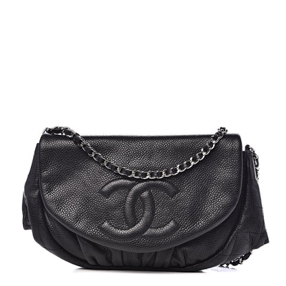 Chanel Caviar Half Moon Wallet On Chain WOC Black 1 of 11