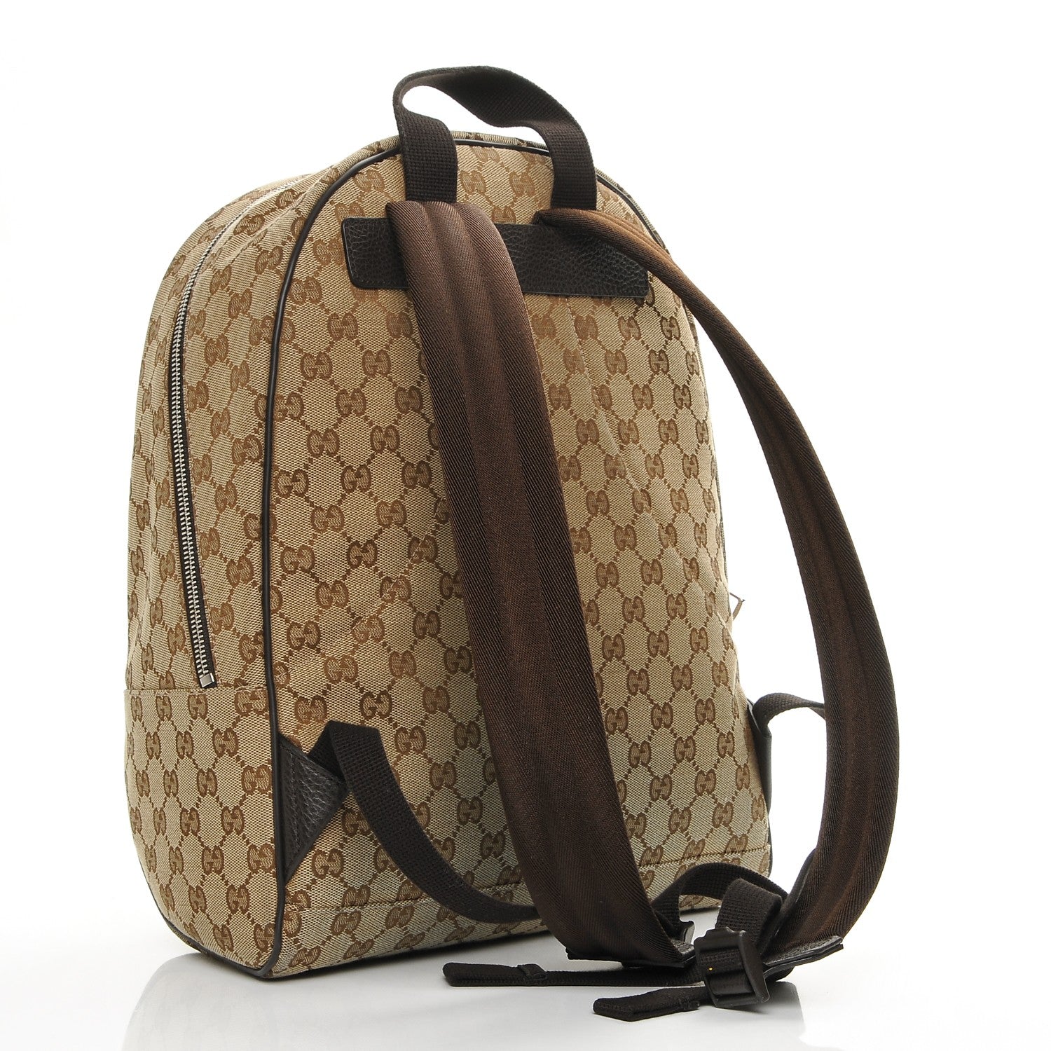 Gucci GG Monogram Travel Backpack Dark Brown 3 of 9