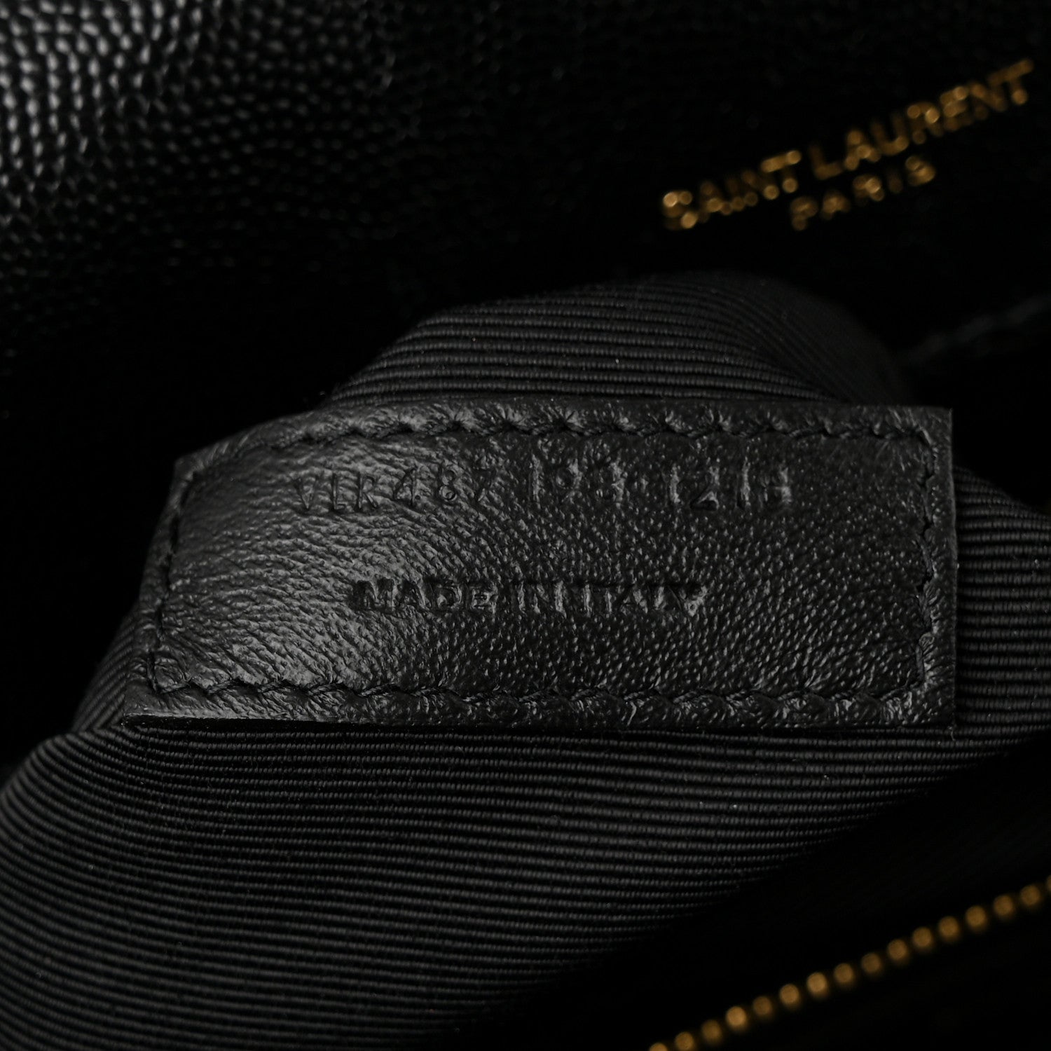 Saint Laurent Grain De Poudre Textured Mixed Matelasse Large Triquilt Monogram Satchel Black 7 of 15