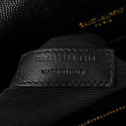 Saint Laurent Grain De Poudre Textured Mixed Matelasse Large Triquilt Monogram Satchel Black 7 of 15