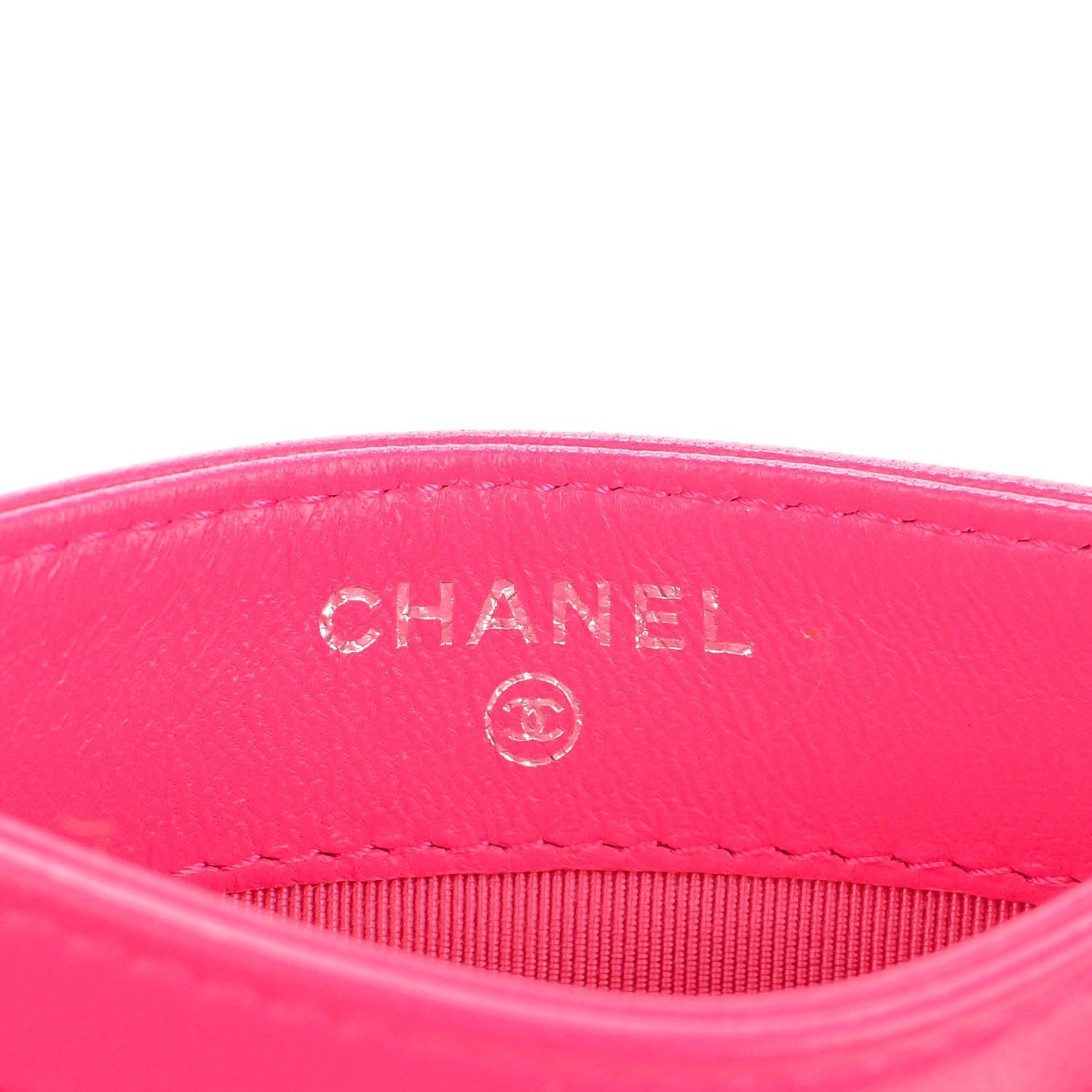 Chanel Lambskin Quilted Card Holder Fuchsia 6 of 8