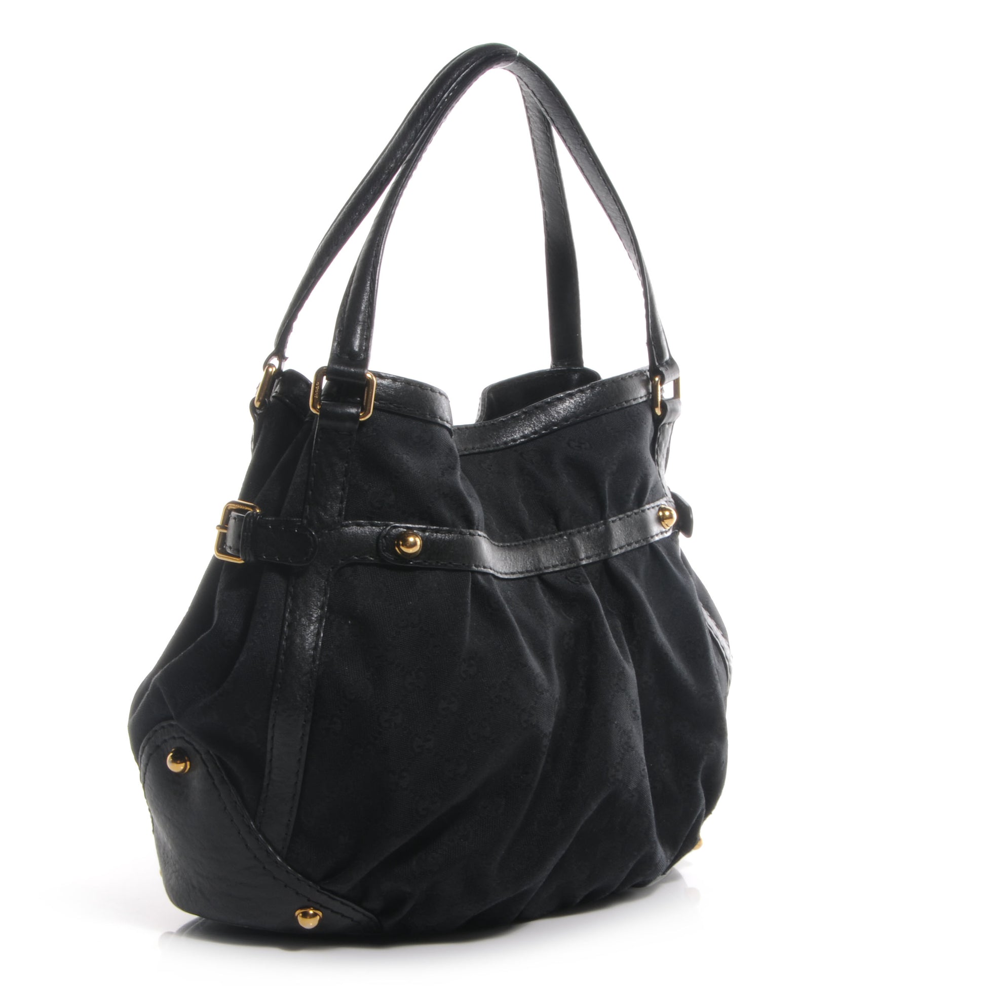 Gucci Monogram Medium Jockey Tote Black 3 of 9
