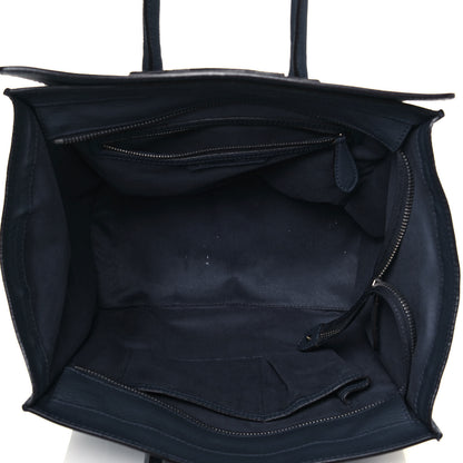 Celine Drummed Calfskin Mini Luggage Blue 8 of 14