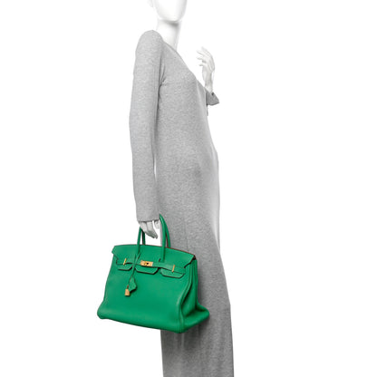 Hermes Taurillon Clemence Birkin 35 Menthe 2 of 12