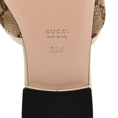 Gucci Monogram Matelasse Diagonal GG Marmont Flat Slide Sandals 35.5 Beige Ebony Mystic White 8 of 8